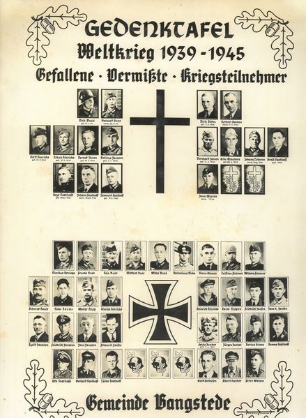 Datei:Gedenktafel der Gemeinde Bangstede.jpg