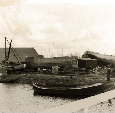 Voss Werft am Ringkanal, 1950er Jahre