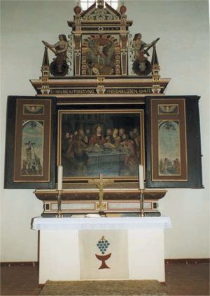 Altar der Kirche in Barstede im Jahr 2003.jpg