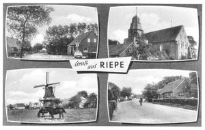 Postkarte 'Gruss aus Riepe' Graustufen.jpg
