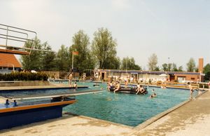 Das Freibad in der Nähe des Sportplatzes (heute Gelände des Sand+Water-Werks).